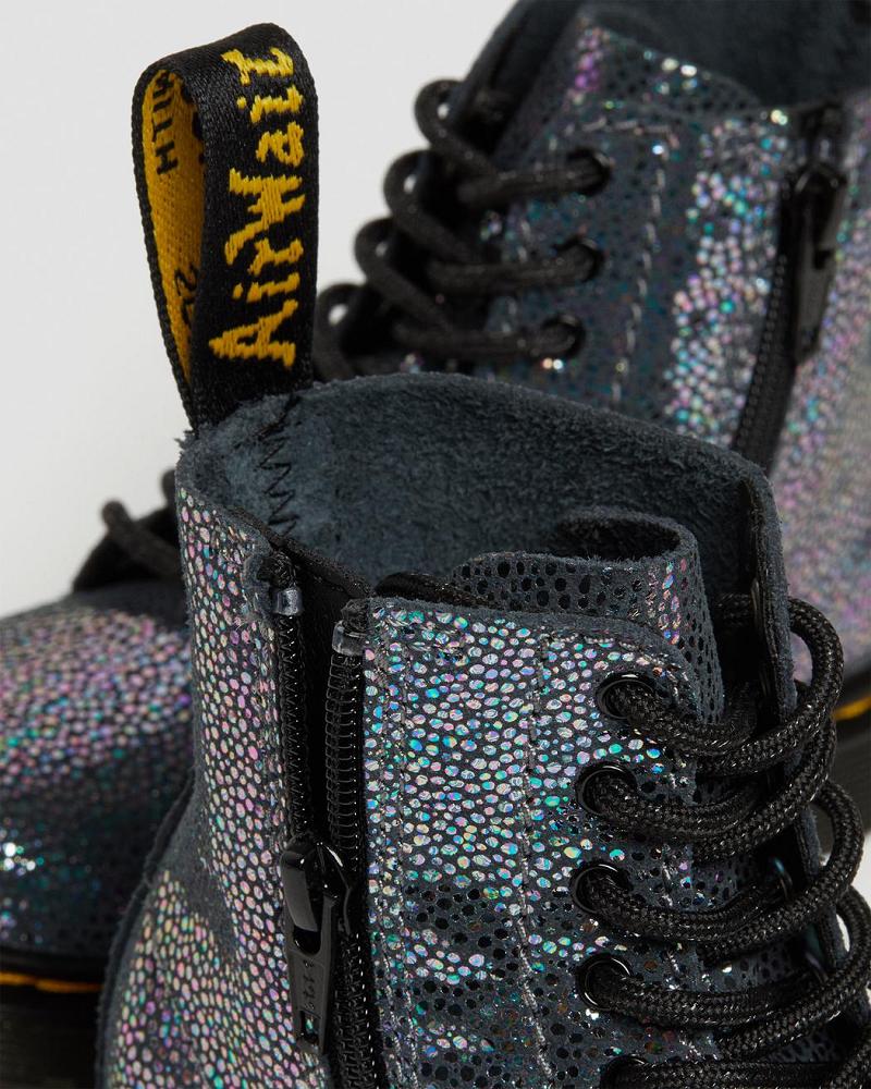 Metal Kids' Dr Martens Toddler 1460 Pascal Iridescent Lace Up Boots | CA 698JPQ